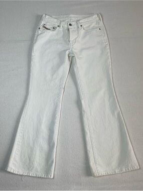 Diesel Industry women’s white flare denim white jeans Size 30x36 Low Waist